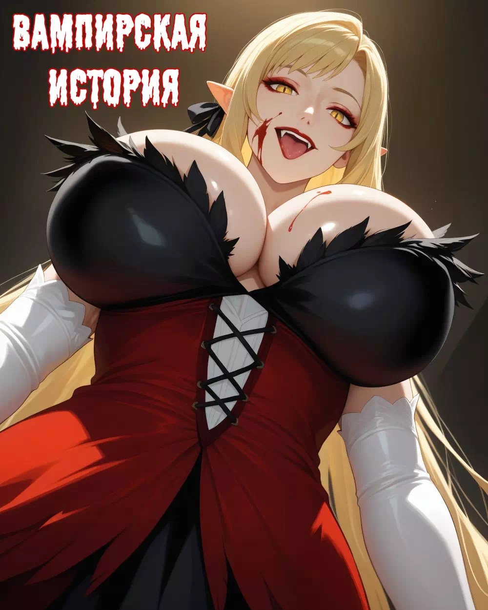Порно комикс Vampire Story (Вампирская история). ИИ генерация